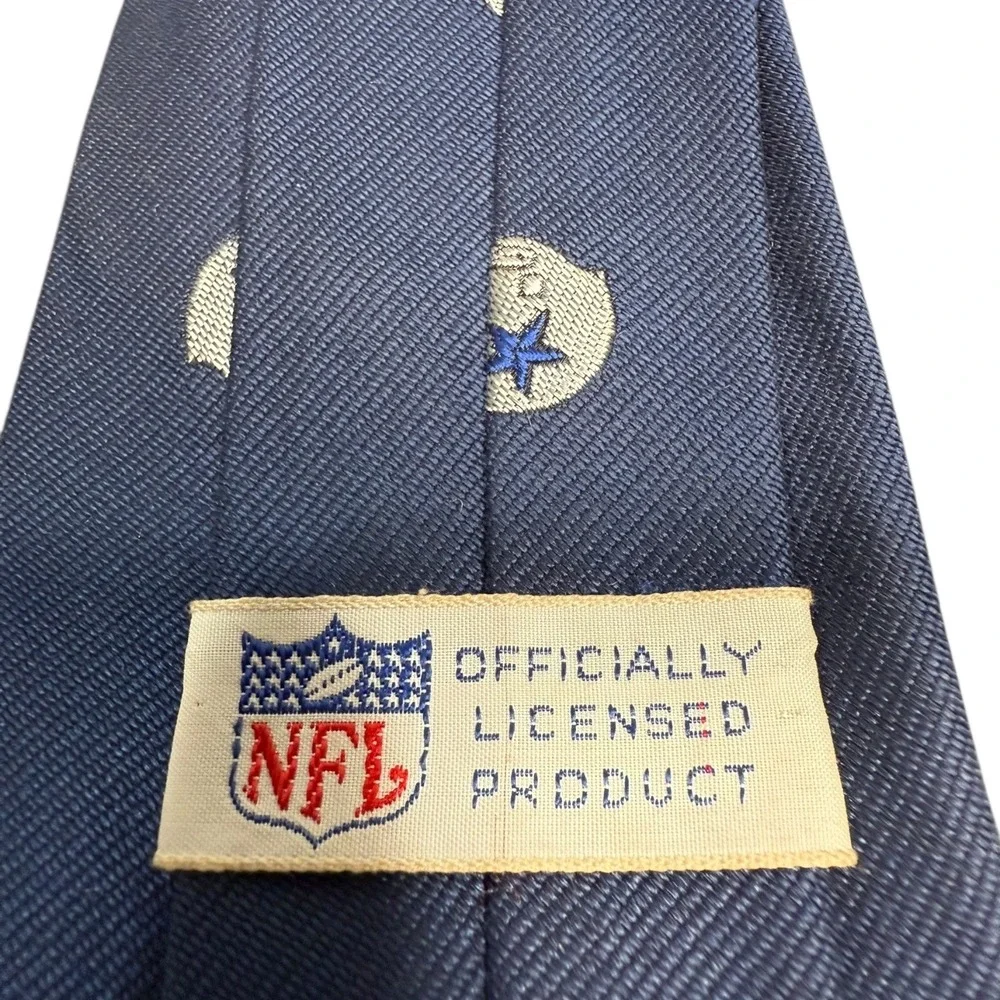 Vtg Dallas Cowboys NFL Officially Licensed Clip‎ On 70's Tie Boys Necktie Stars